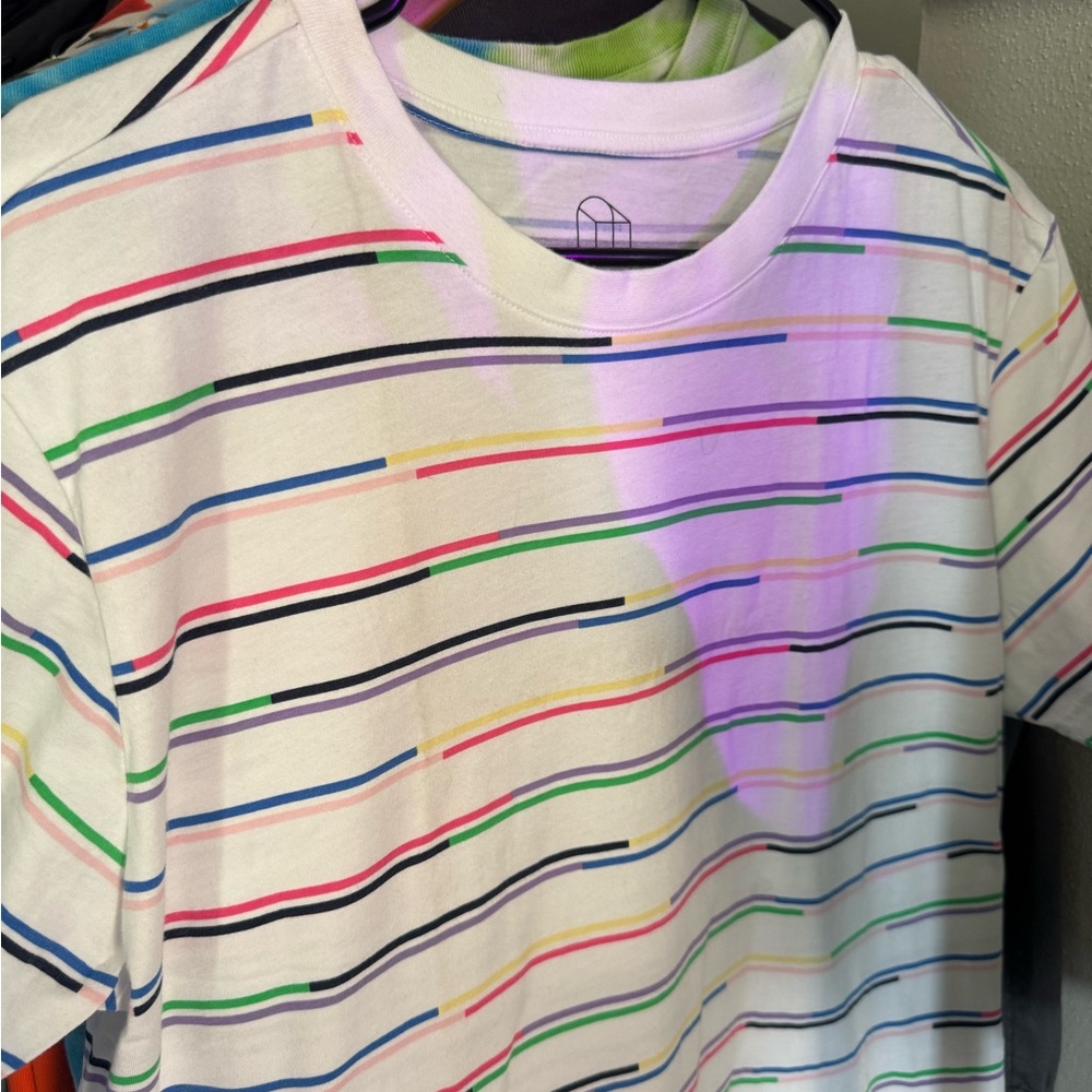 Colorful Striped Mens T-Shirt